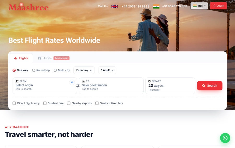 Maashree Flight Booking Platform